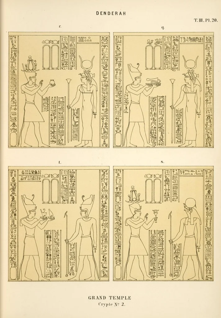 An illustration from Dendérah : description générale du grand temple de cette ville, 1870, leaf 190