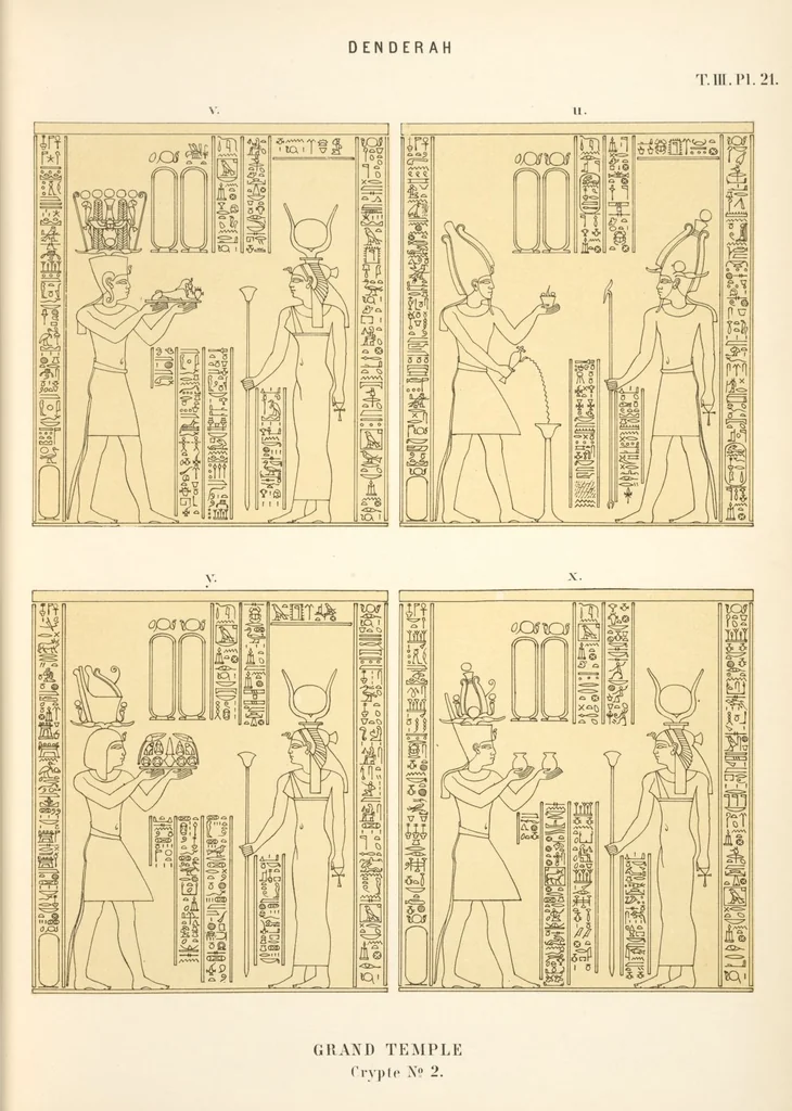 An illustration from Dendérah : description générale du grand temple de cette ville, 1870, leaf 191