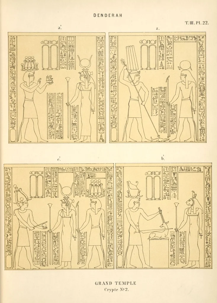 An illustration from Dendérah : description générale du grand temple de cette ville, 1870, leaf 192