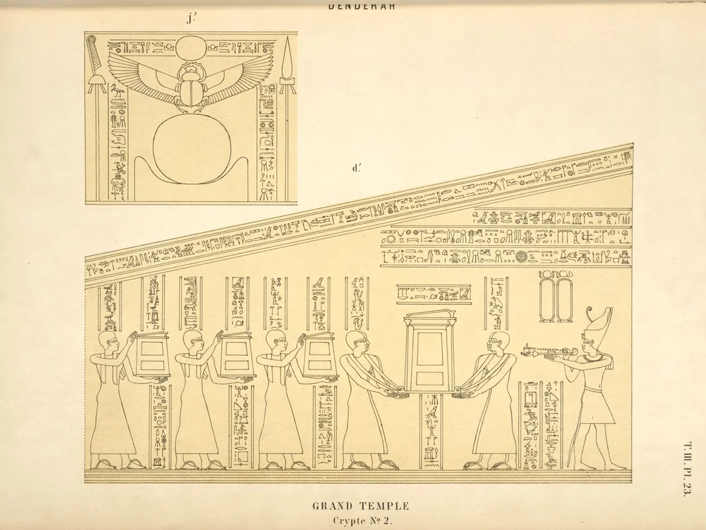 An illustration from Dendérah : description générale du grand temple de cette ville, 1870, leaf 193