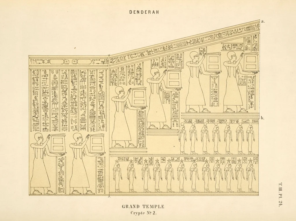An illustration from Dendérah : description générale du grand temple de cette ville, 1870, leaf 194