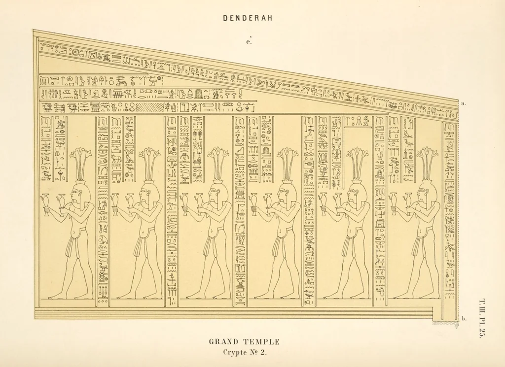 An illustration from Dendérah : description générale du grand temple de cette ville, 1870, leaf 195
