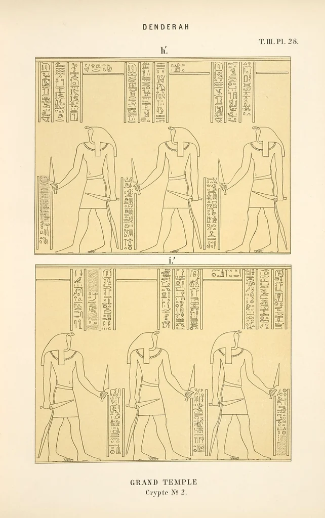An illustration from Dendérah : description générale du grand temple de cette ville, 1870, leaf 198