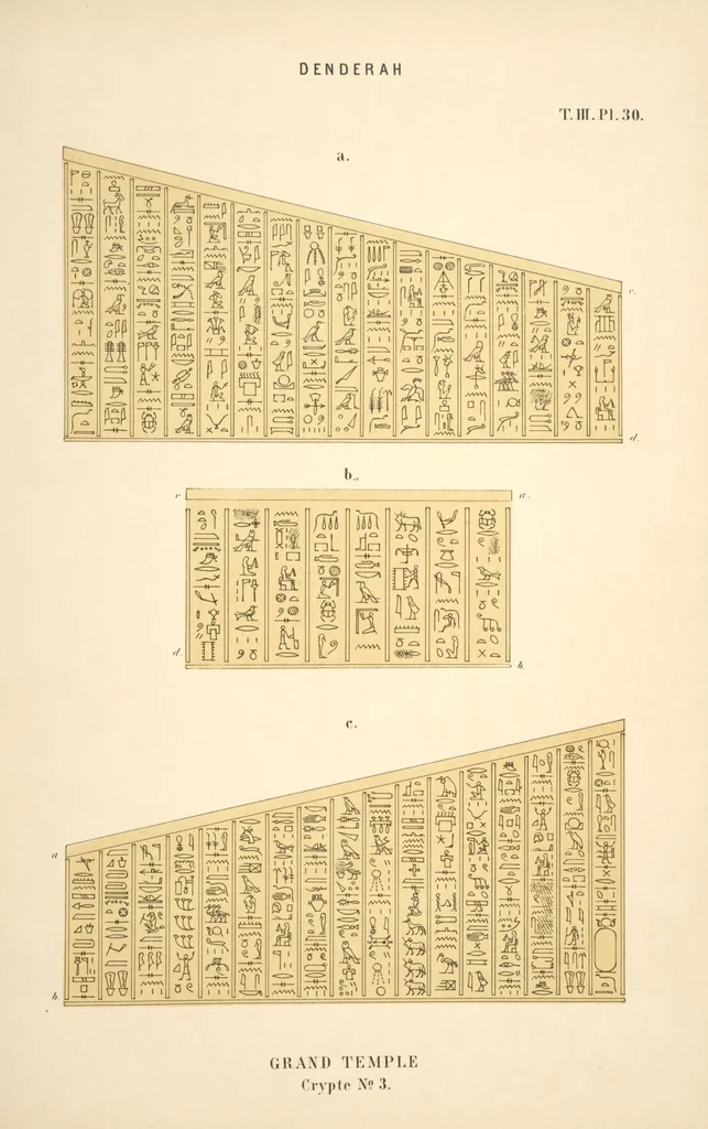An illustration from Dendérah : description générale du grand temple de cette ville, 1870, leaf 200