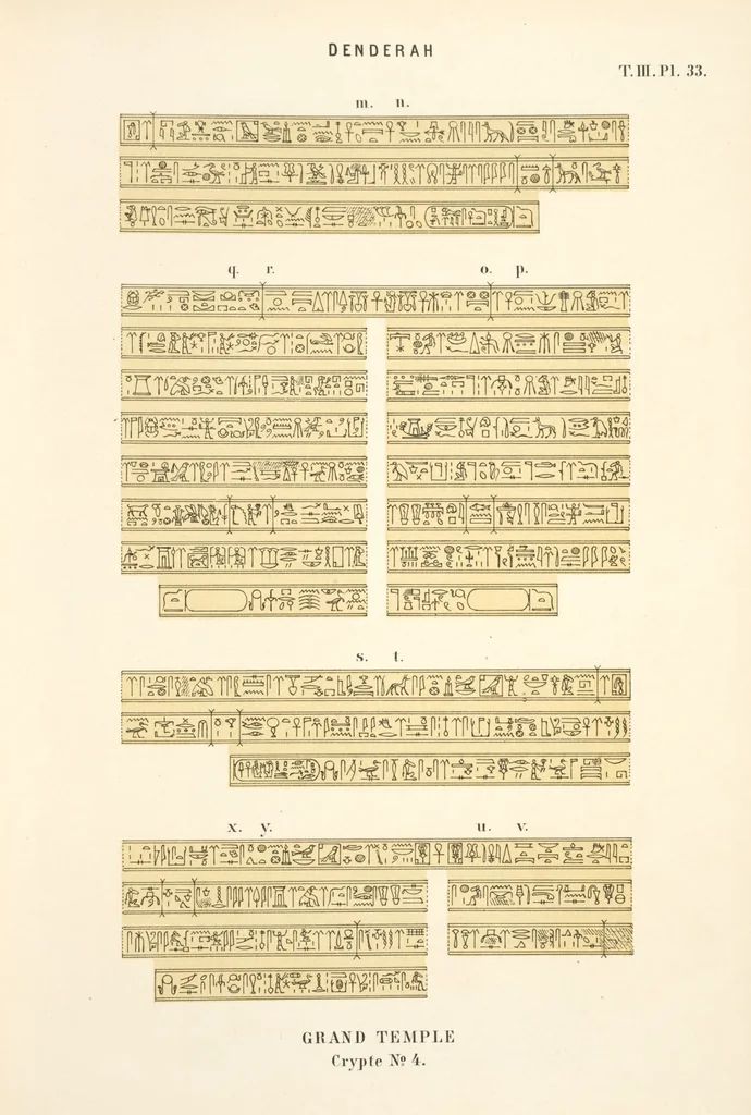 An illustration from Dendérah : description générale du grand temple de cette ville, 1870, leaf 203