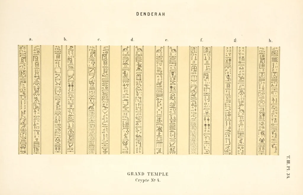 An illustration from Dendérah : description générale du grand temple de cette ville, 1870, leaf 204