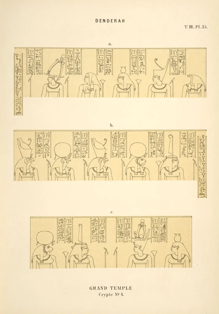 An illustration from Dendérah : description générale du grand temple de cette ville, 1870, leaf 205