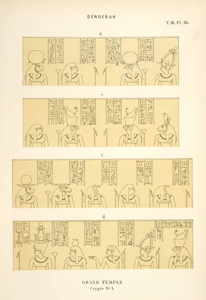An illustration from Dendérah : description générale du grand temple de cette ville, 1870, leaf 206