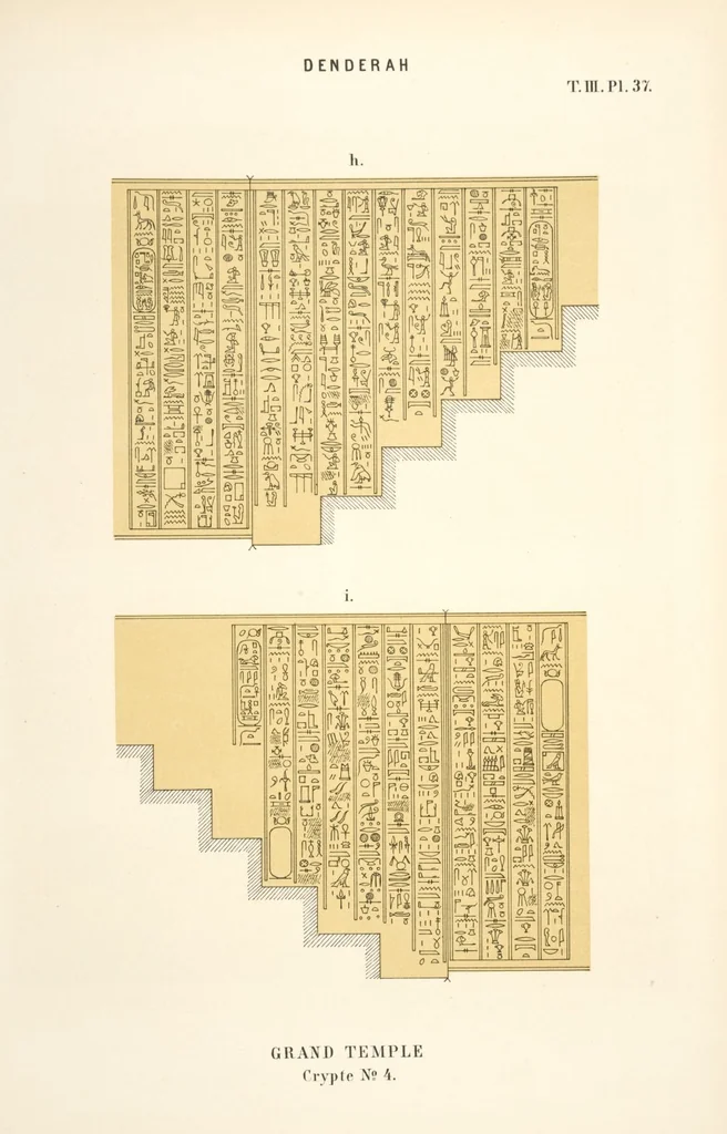 An illustration from Dendérah : description générale du grand temple de cette ville, 1870, leaf 207