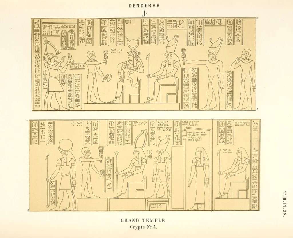 An illustration from Dendérah : description générale du grand temple de cette ville, 1870, leaf 208