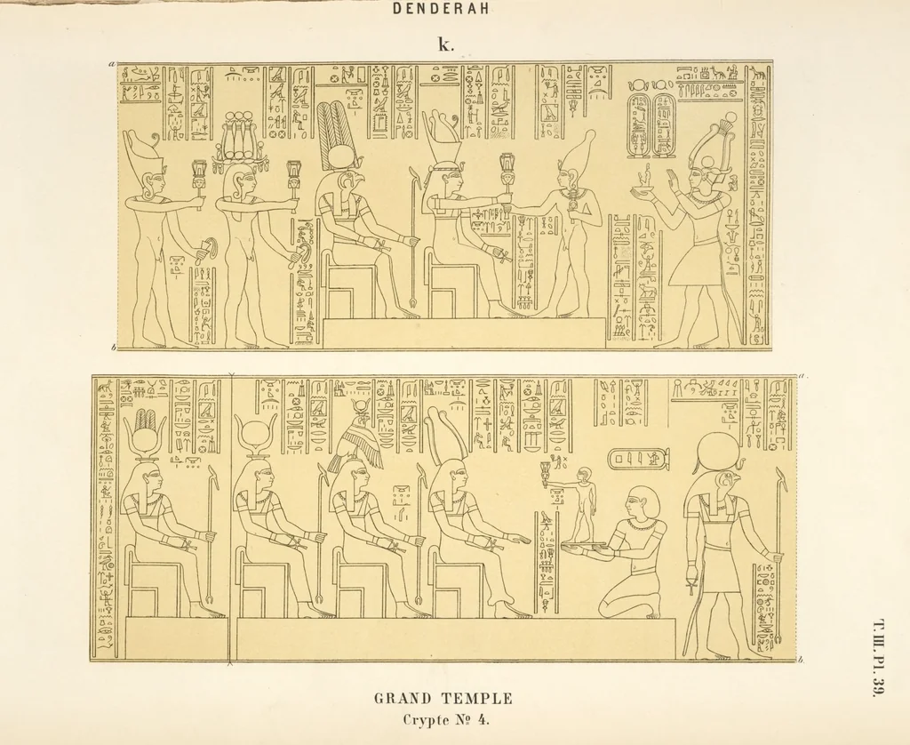 An illustration from Dendérah : description générale du grand temple de cette ville, 1870, leaf 209