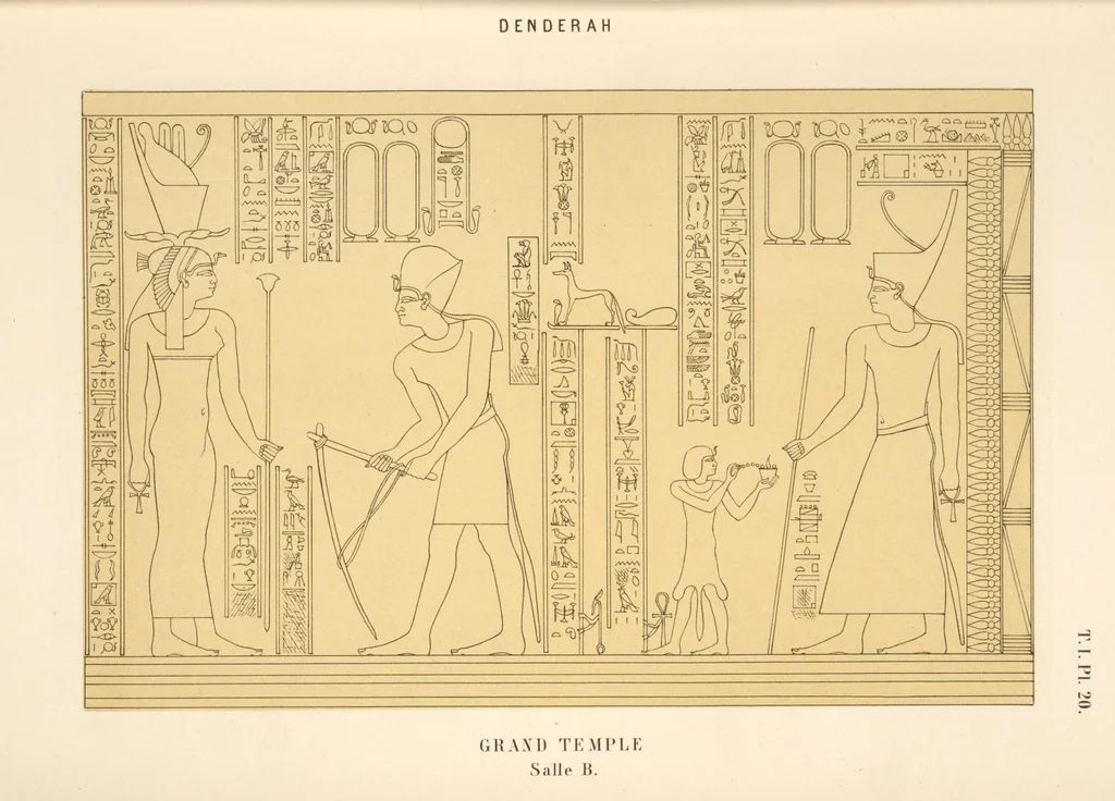 An illustration from Dendérah : description générale du grand temple de cette ville, 1870, leaf 21