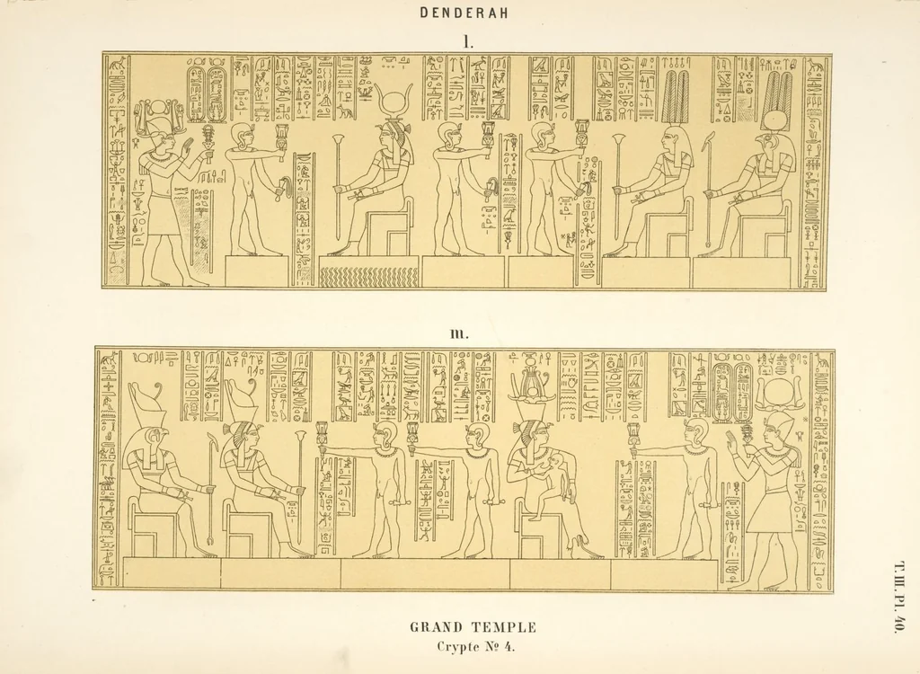 An illustration from Dendérah : description générale du grand temple de cette ville, 1870, leaf 210