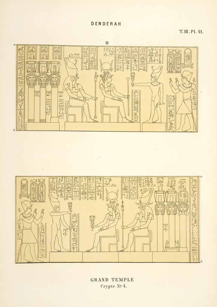 An illustration from Dendérah : description générale du grand temple de cette ville, 1870, leaf 211