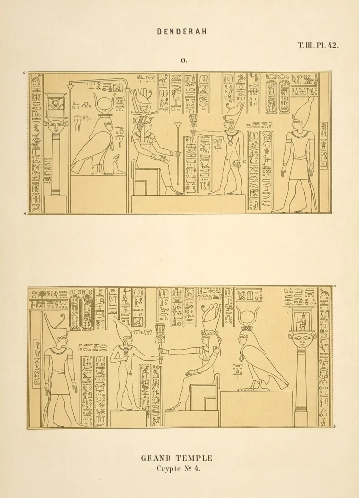 An illustration from Dendérah : description générale du grand temple de cette ville, 1870, leaf 212