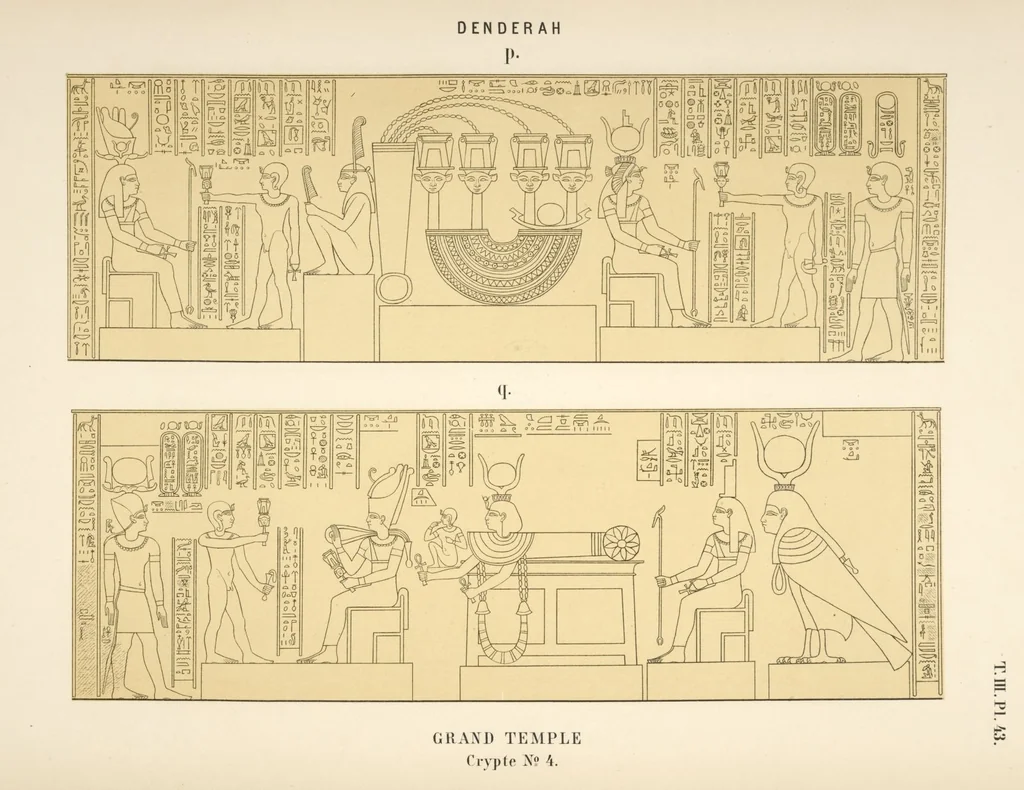 An illustration from Dendérah : description générale du grand temple de cette ville, 1870, leaf 213