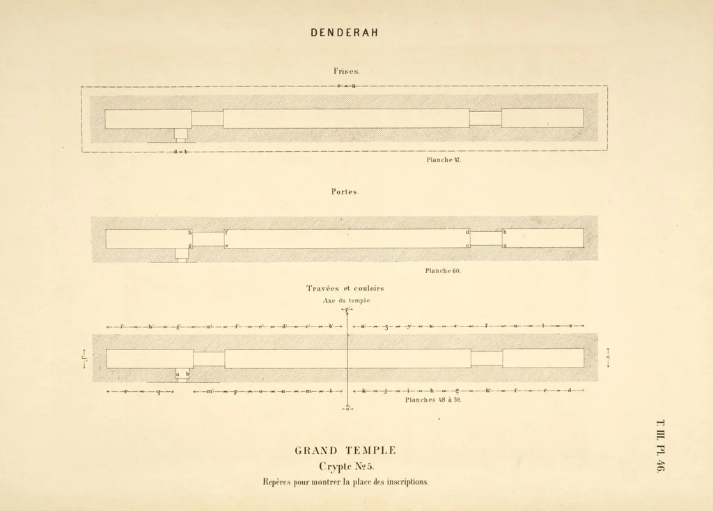 An illustration from Dendérah : description générale du grand temple de cette ville, 1870, leaf 216