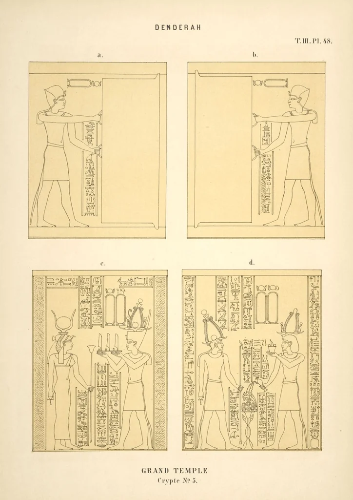 An illustration from Dendérah : description générale du grand temple de cette ville, 1870, leaf 218