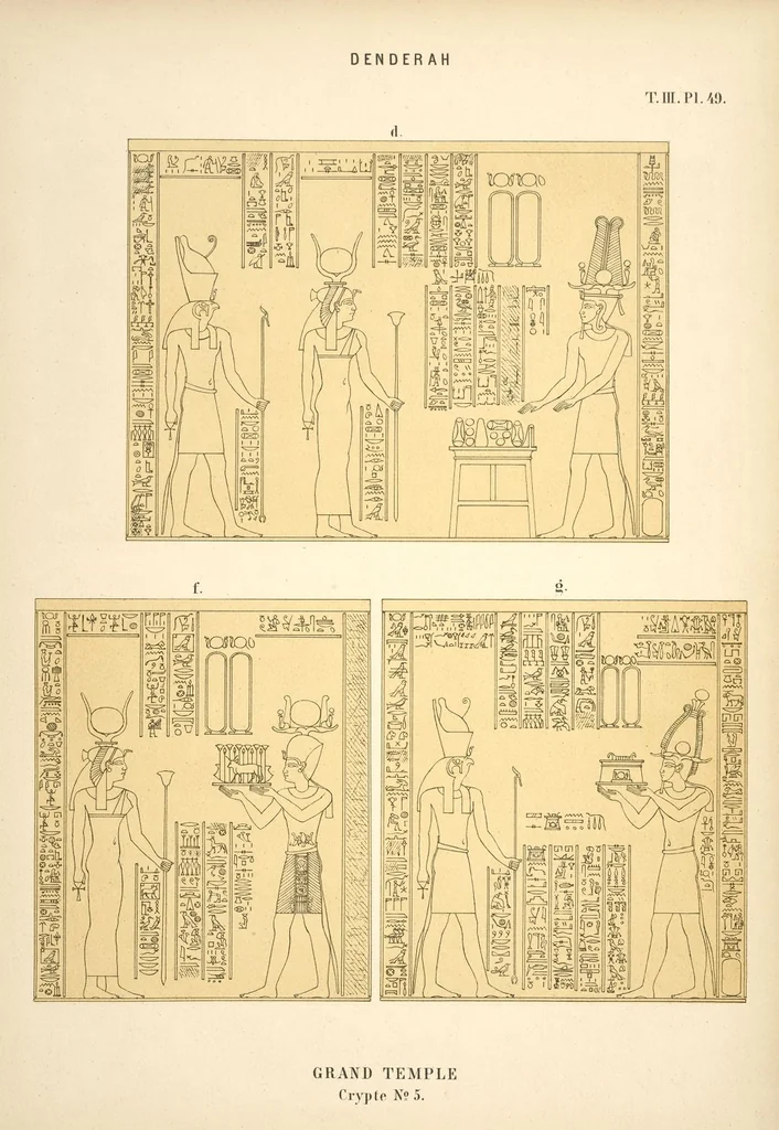 An illustration from Dendérah : description générale du grand temple de cette ville, 1870, leaf 219