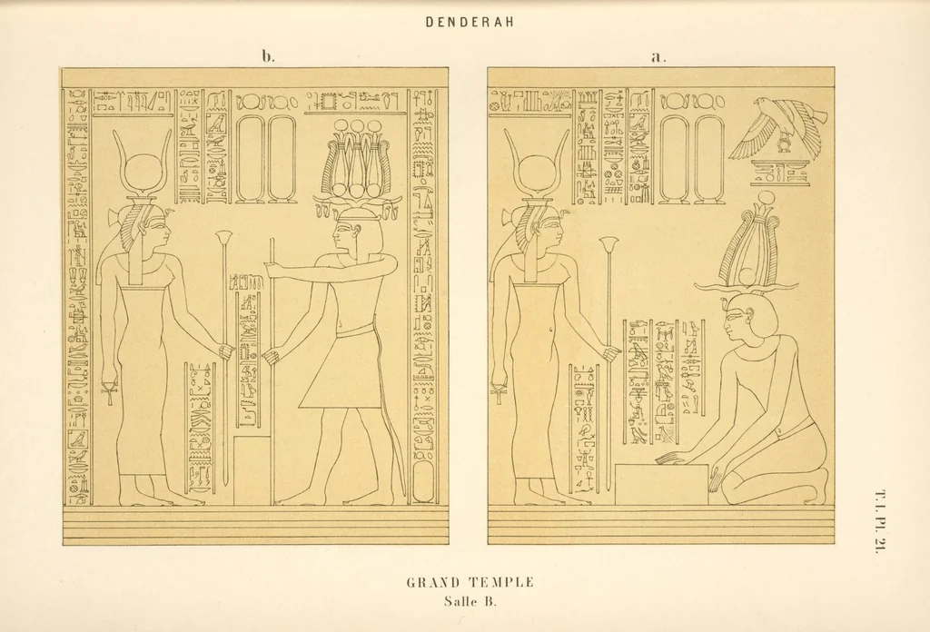 An illustration from Dendérah : description générale du grand temple de cette ville, 1870, leaf 22