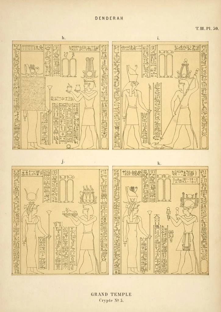 An illustration from Dendérah : description générale du grand temple de cette ville, 1870, leaf 220