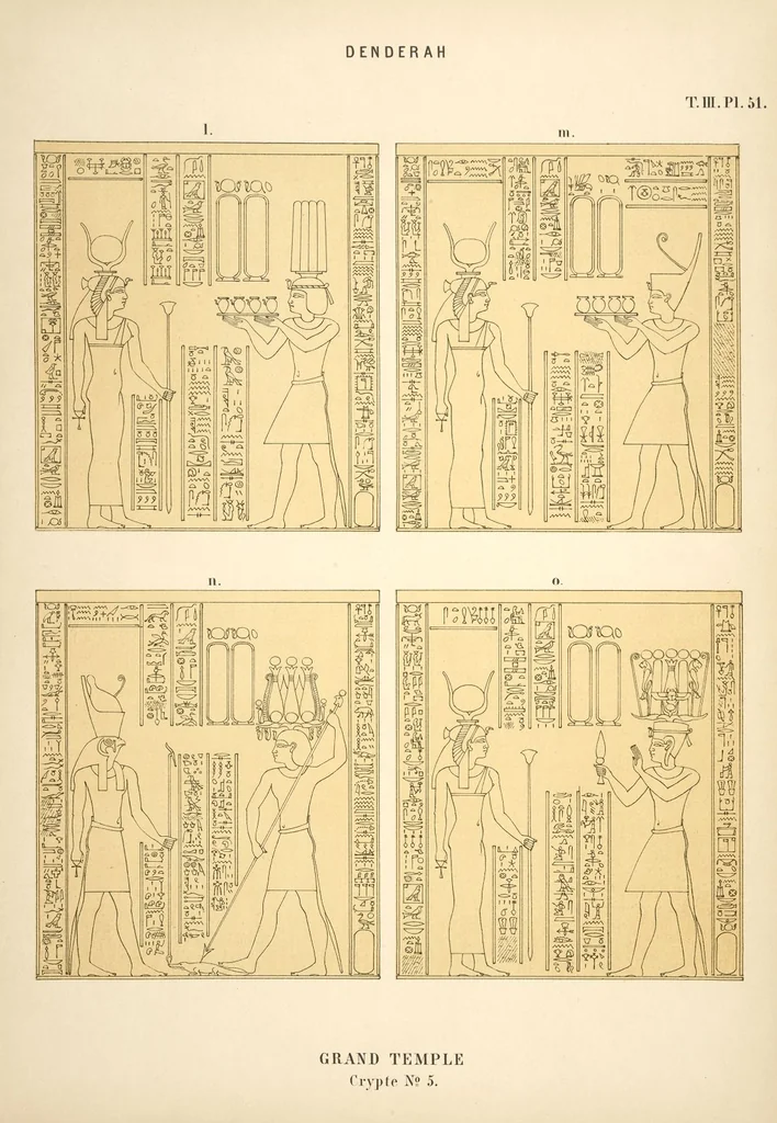 An illustration from Dendérah : description générale du grand temple de cette ville, 1870, leaf 221