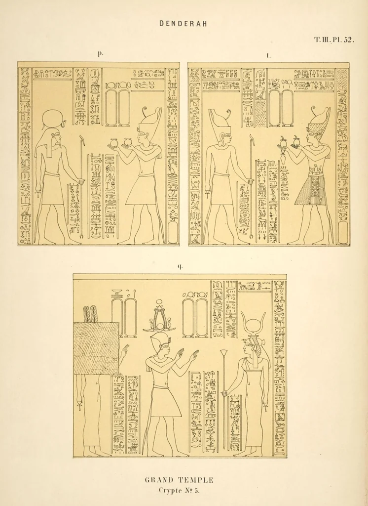 An illustration from Dendérah : description générale du grand temple de cette ville, 1870, leaf 222
