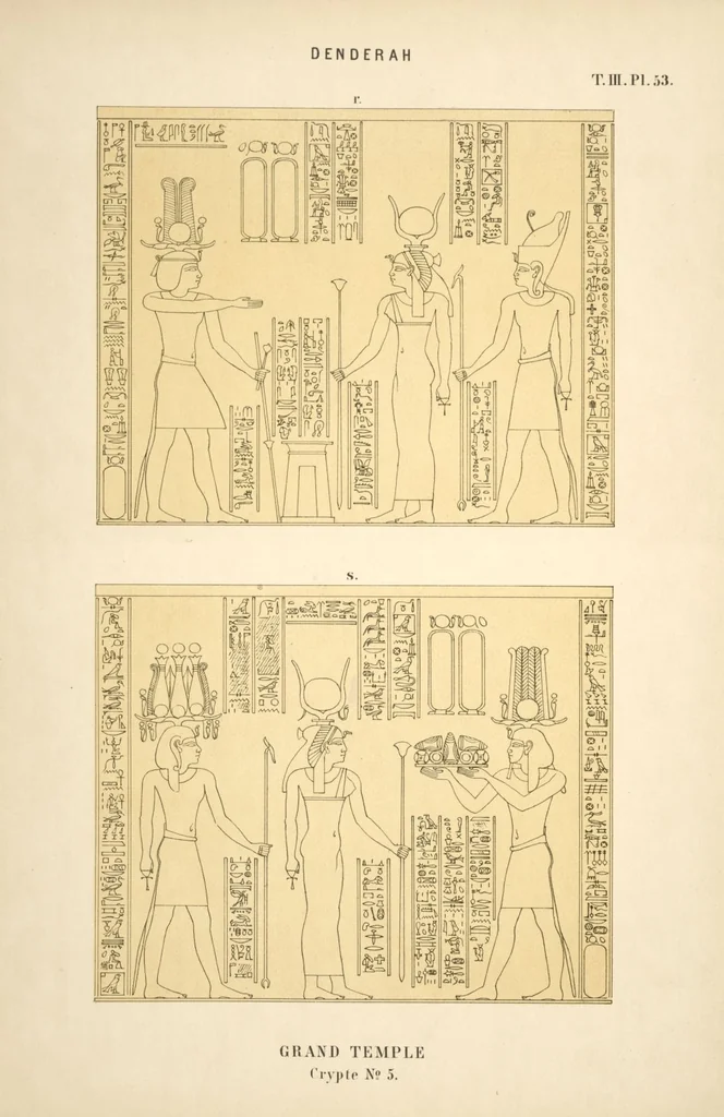 An illustration from Dendérah : description générale du grand temple de cette ville, 1870, leaf 223