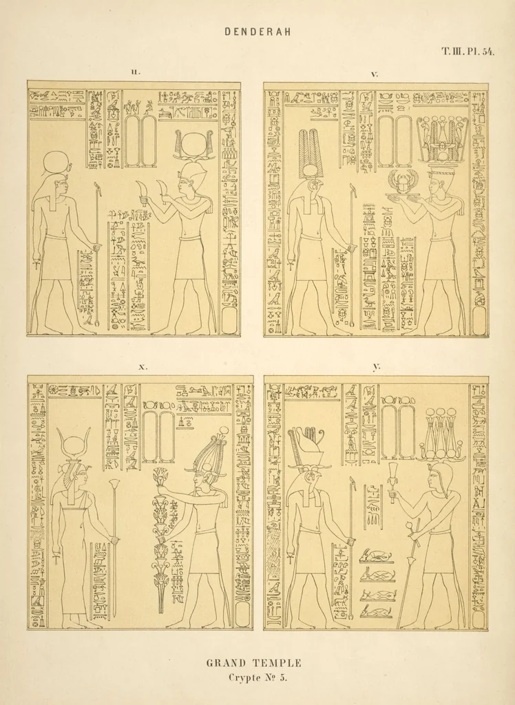 An illustration from Dendérah : description générale du grand temple de cette ville, 1870, leaf 224