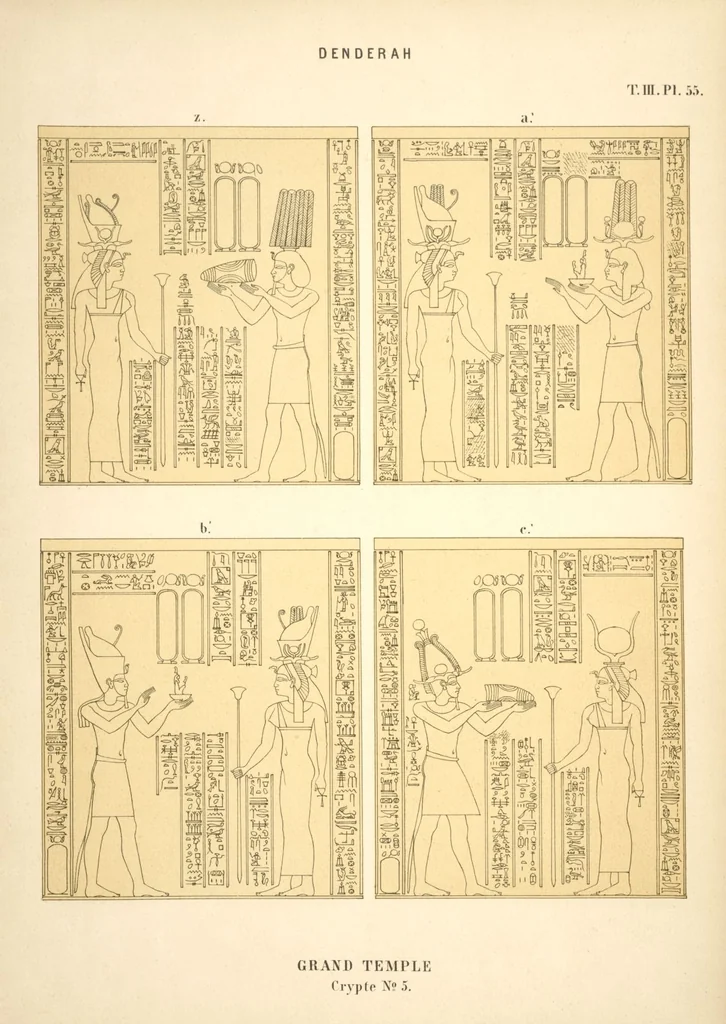 An illustration from Dendérah : description générale du grand temple de cette ville, 1870, leaf 225