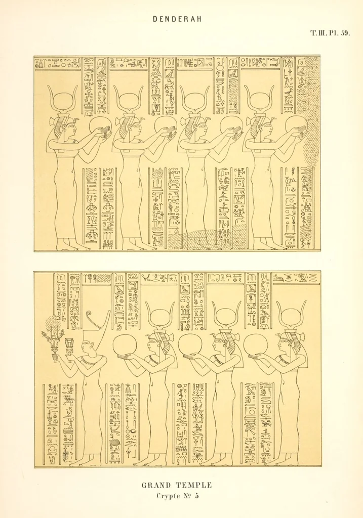An illustration from Dendérah : description générale du grand temple de cette ville, 1870, leaf 229