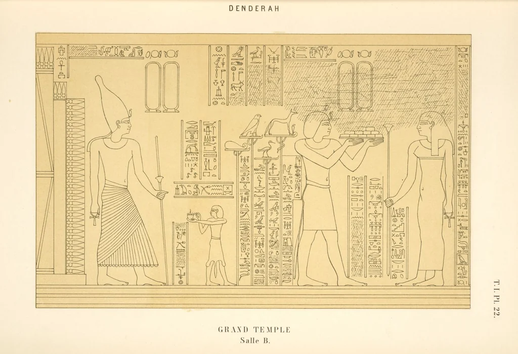An illustration from Dendérah : description générale du grand temple de cette ville, 1870, leaf 23
