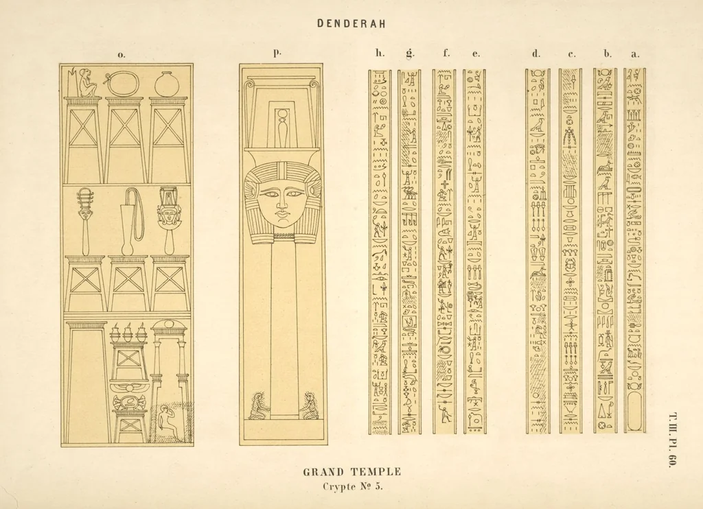 An illustration from Dendérah : description générale du grand temple de cette ville, 1870, leaf 230