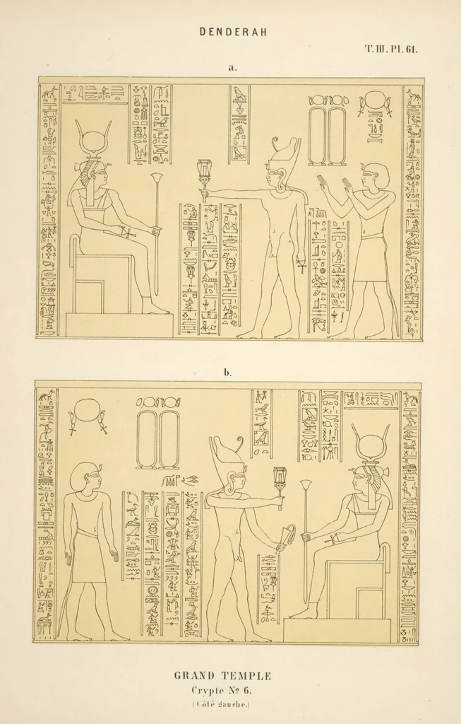 An illustration from Dendérah : description générale du grand temple de cette ville, 1870, leaf 231