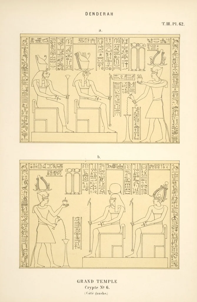 An illustration from Dendérah : description générale du grand temple de cette ville, 1870, leaf 232