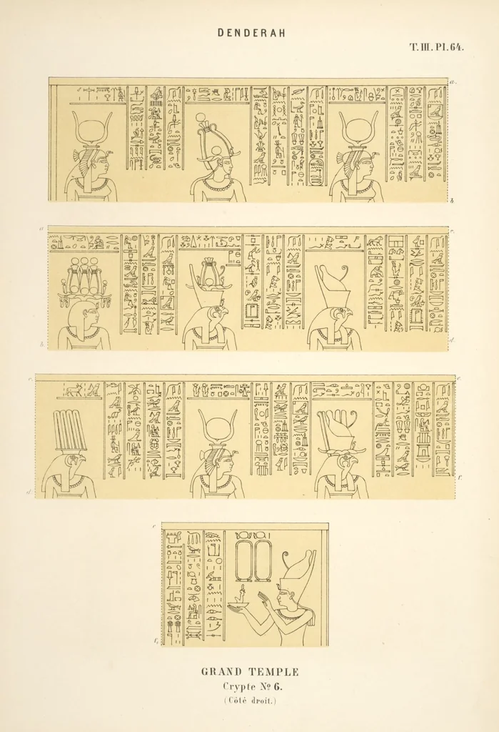An illustration from Dendérah : description générale du grand temple de cette ville, 1870, leaf 234