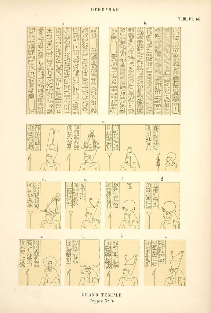 An illustration from Dendérah : description générale du grand temple de cette ville, 1870, leaf 236