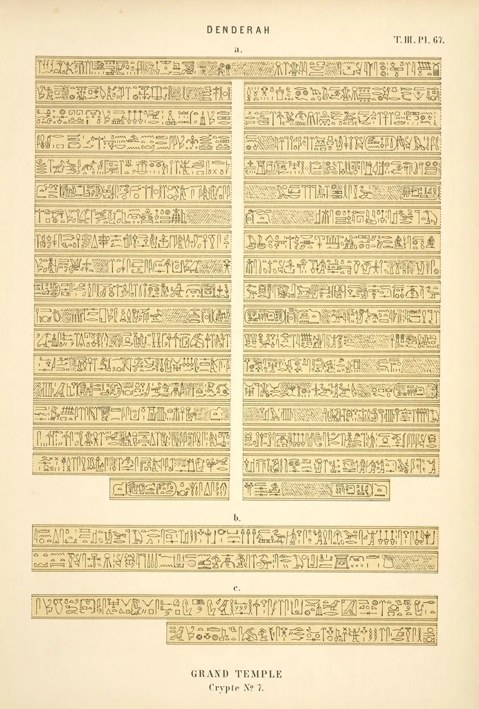 An illustration from Dendérah : description générale du grand temple de cette ville, 1870, leaf 237