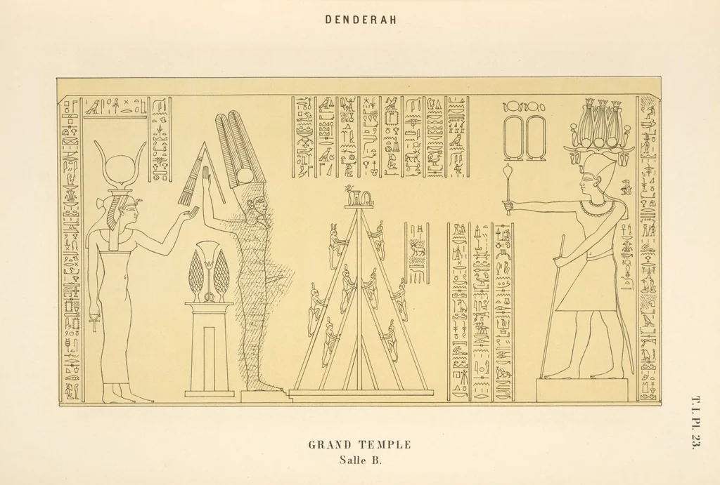 An illustration from Dendérah : description générale du grand temple de cette ville, 1870, leaf 24