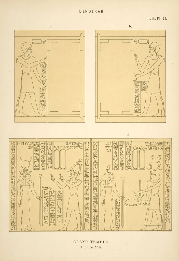 An illustration from Dendérah : description générale du grand temple de cette ville, 1870, leaf 241