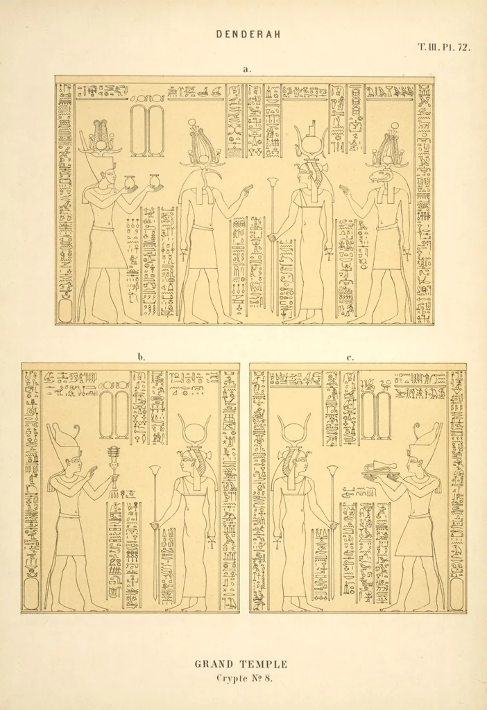 An illustration from Dendérah : description générale du grand temple de cette ville, 1870, leaf 242
