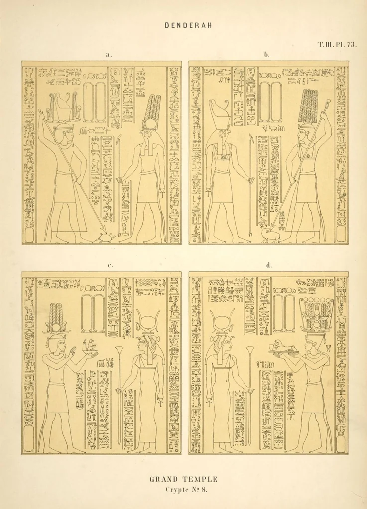An illustration from Dendérah : description générale du grand temple de cette ville, 1870, leaf 243