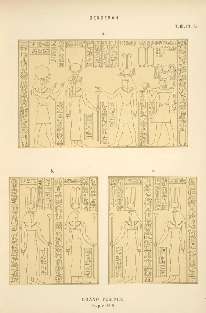 An illustration from Dendérah : description générale du grand temple de cette ville, 1870, leaf 245