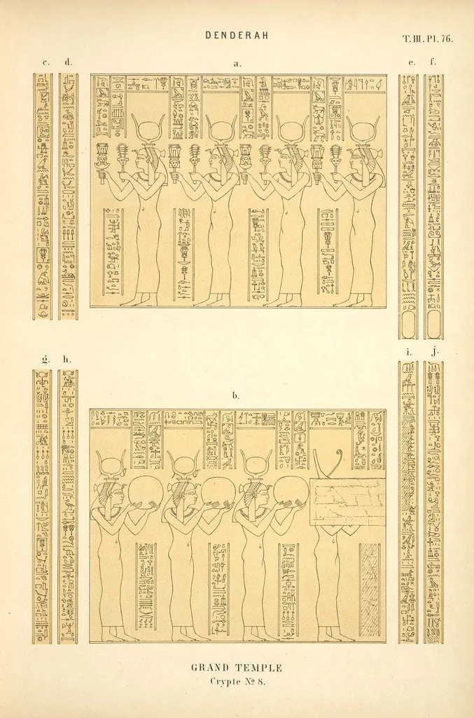 An illustration from Dendérah : description générale du grand temple de cette ville, 1870, leaf 246