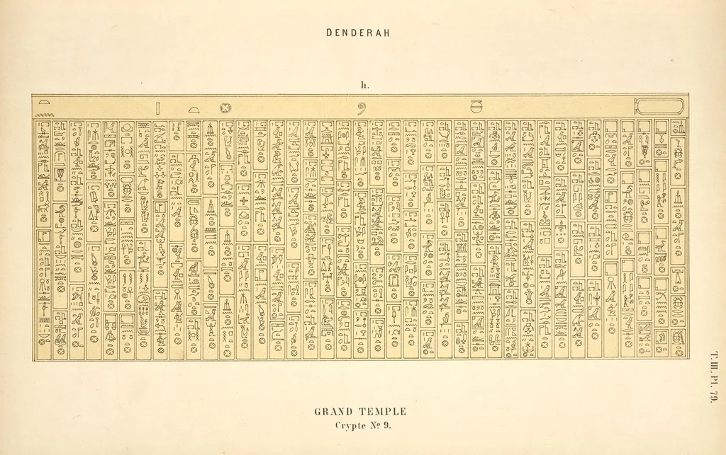 An illustration from Dendérah : description générale du grand temple de cette ville, 1870, leaf 249
