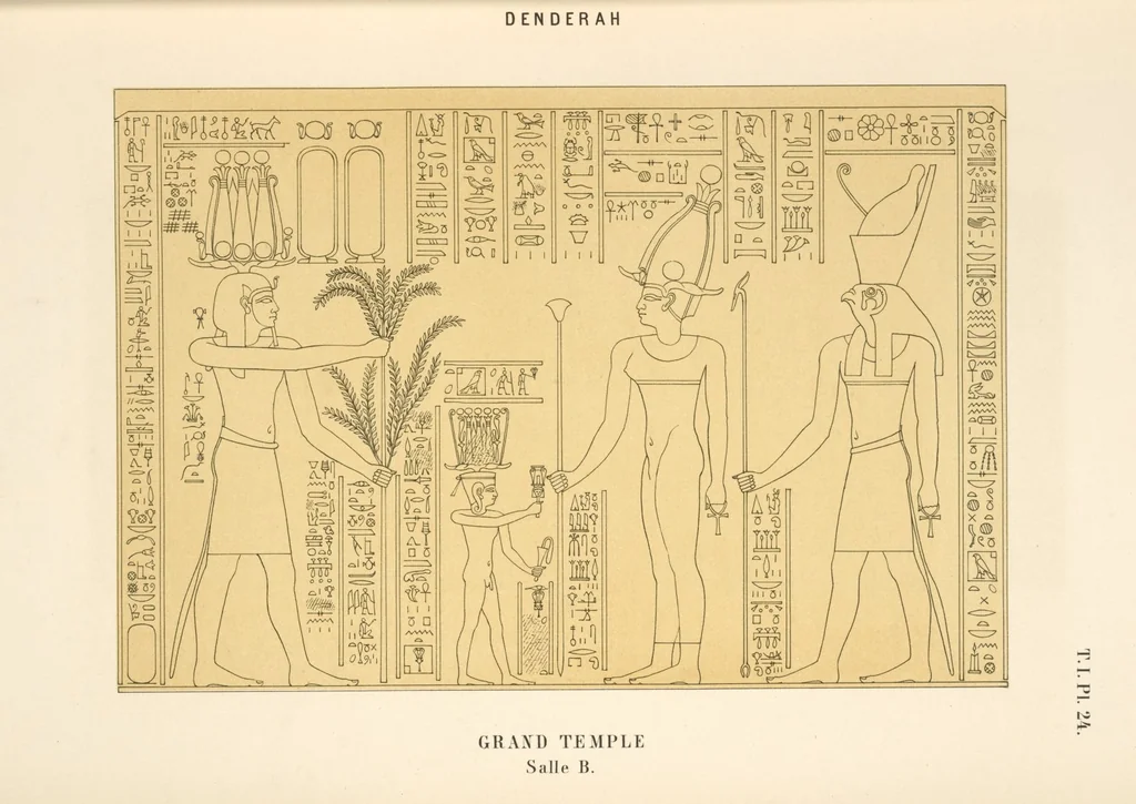 An illustration from Dendérah : description générale du grand temple de cette ville, 1870, leaf 25