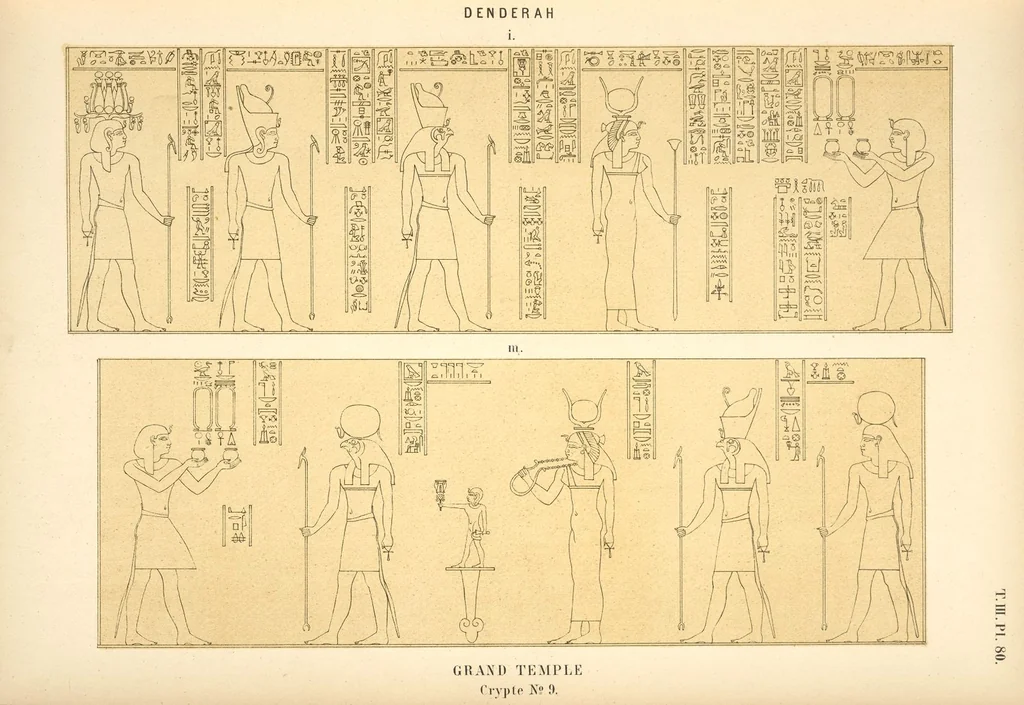 An illustration from Dendérah : description générale du grand temple de cette ville, 1870, leaf 250