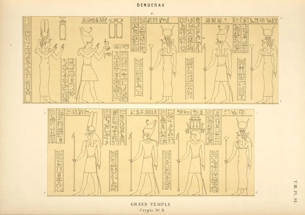 An illustration from Dendérah : description générale du grand temple de cette ville, 1870, leaf 251