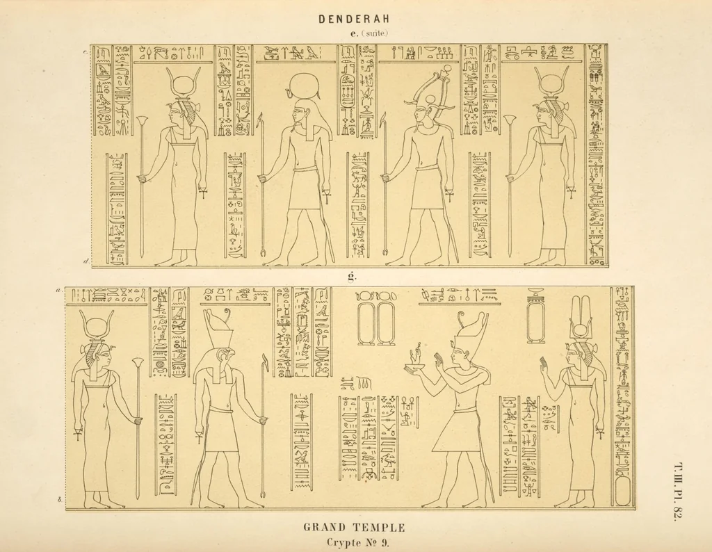 An illustration from Dendérah : description générale du grand temple de cette ville, 1870, leaf 252