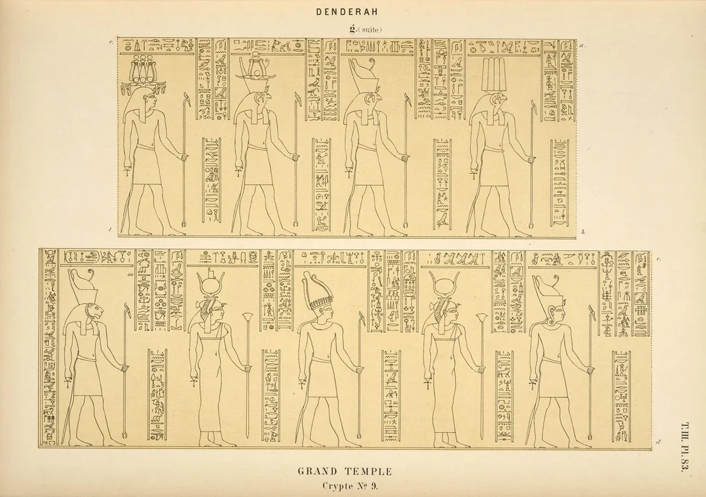An illustration from Dendérah : description générale du grand temple de cette ville, 1870, leaf 253